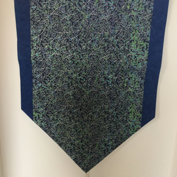 Peacock Blues Table Runner with Tassles