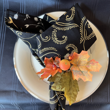 Autumn Symphony Special Occassion Reversible Cloth Napkins (Set of Four)