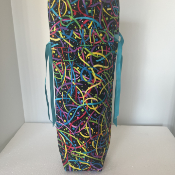 Birthday Streamers Grapes Abound Padded Wine Bag