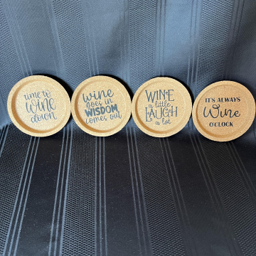 Cork Coasters - Wine Theme (Set of 4)