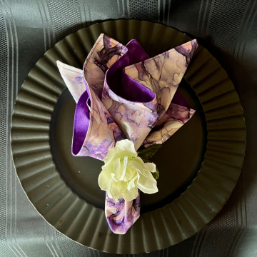 Purple Passion Reversible Cloth Napkins (Set of Six)